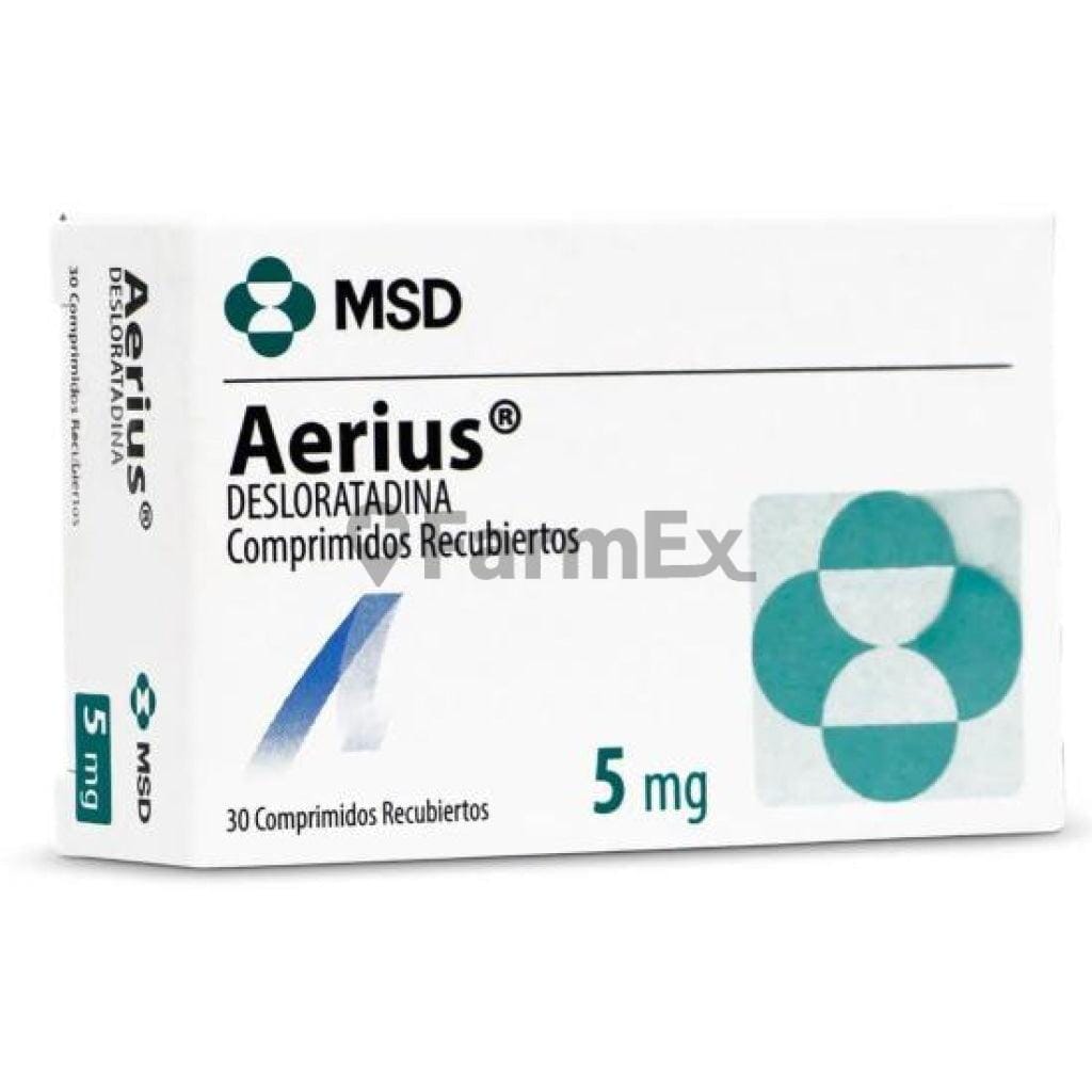Aerius 5 mg x 30 comprimidos Farmex-Fonasa-Persistente